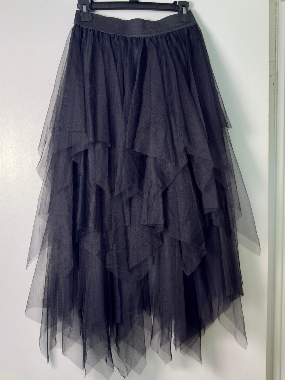 Black Layered Tulle Skirt - Sz M